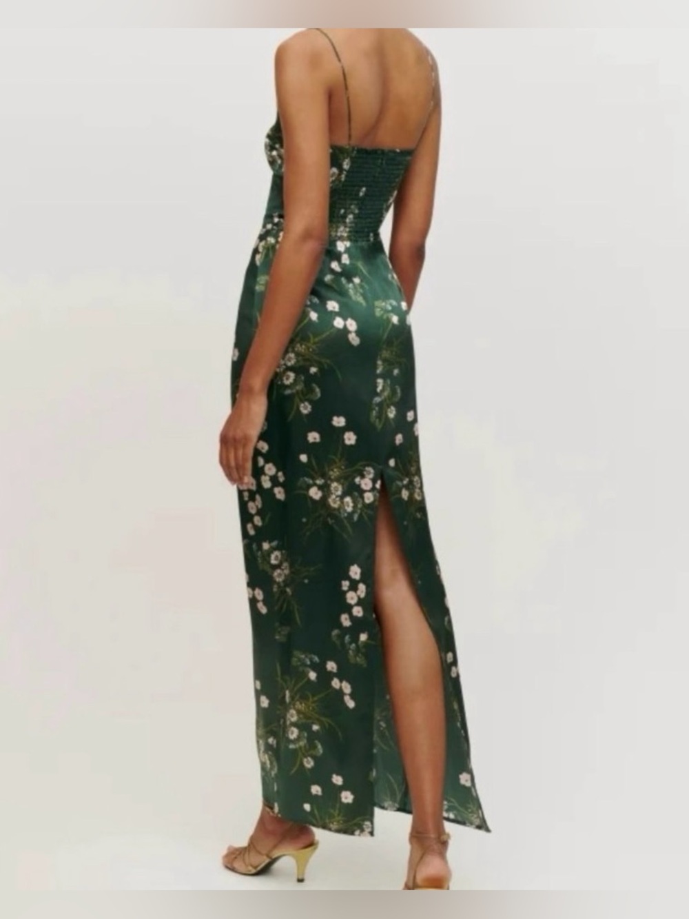 Reformation Frankie silk dress in buena - size 10 - Picture 4 of 7